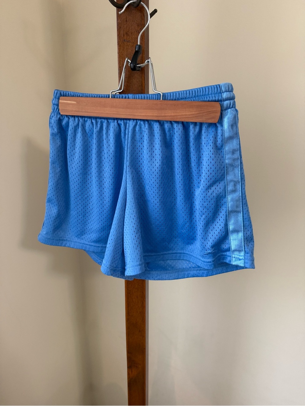 Women’s Athletic Mesh Shorts in Light Blue